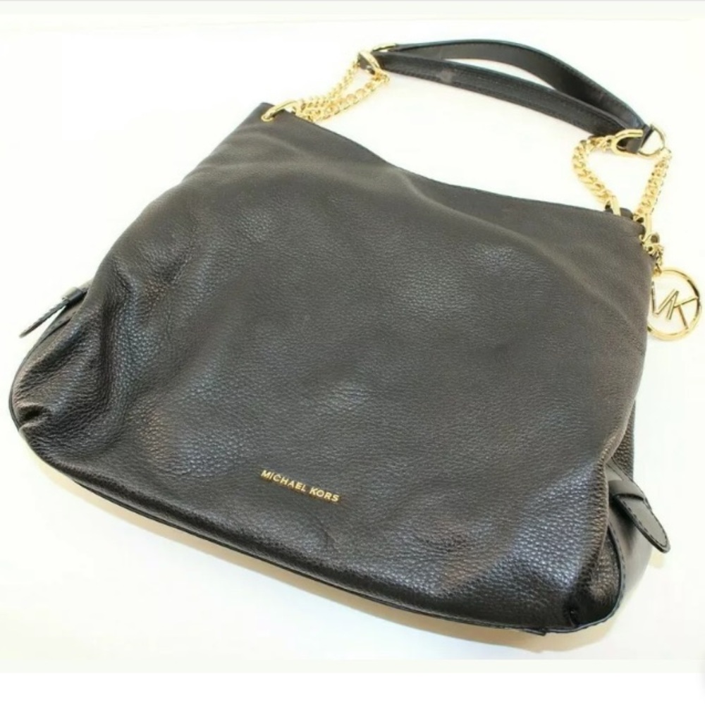 Michael Kors Black Large Chain Shoulde LeatherBag